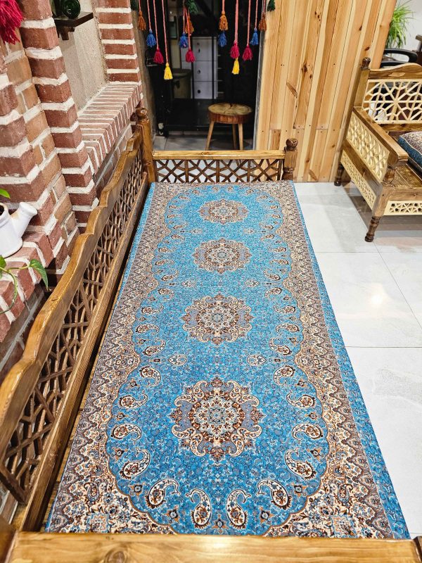 ست پشتی سنتی طرح سالار رنگ آبی - Image 6