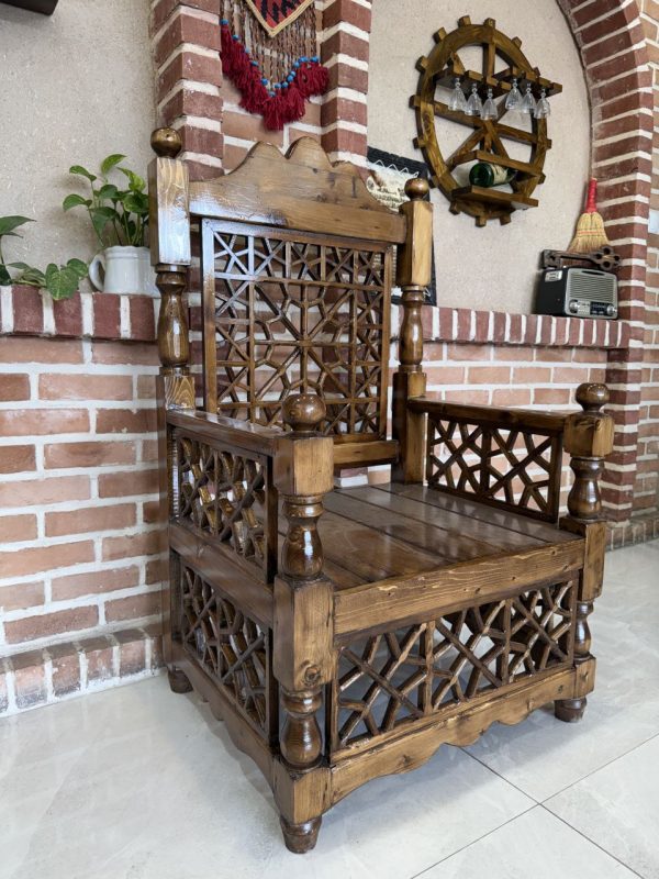 صندلی سنتی طرح سلطنتی (تاج بلند) سایز 0.60 در 0.70