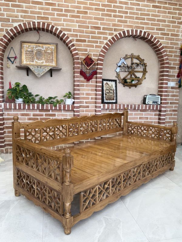 تخت سنتی طرح قاجار چوب ایرانی