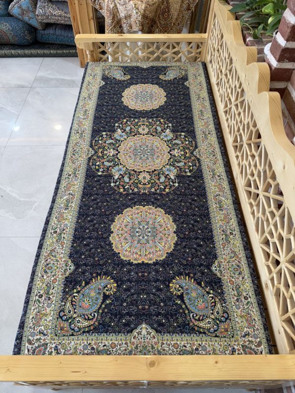 ست پشتی سنتی سرمه‌ای طرح افشار - Image 7