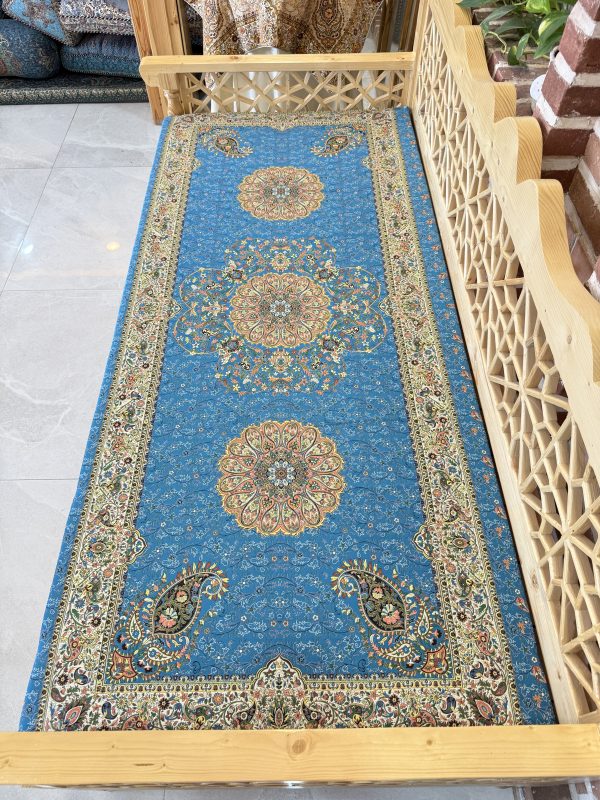 ست پشتی سنتی آبی طرح افشار - Image 7