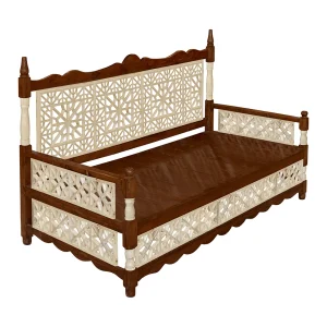تخت سنتی طرح سلطنتی دو رنگ چوب روسی