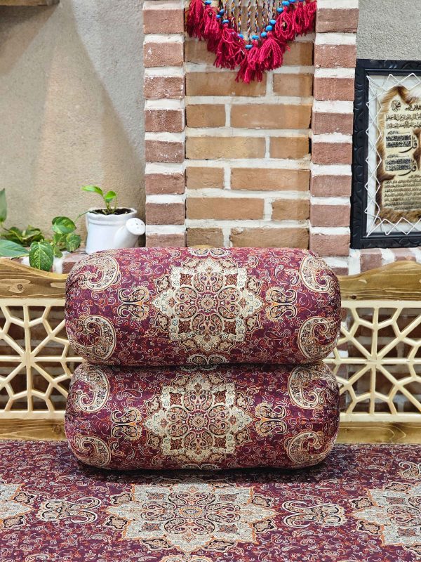 ست پشتی سنتی قرمز طرح الماس - Image 5