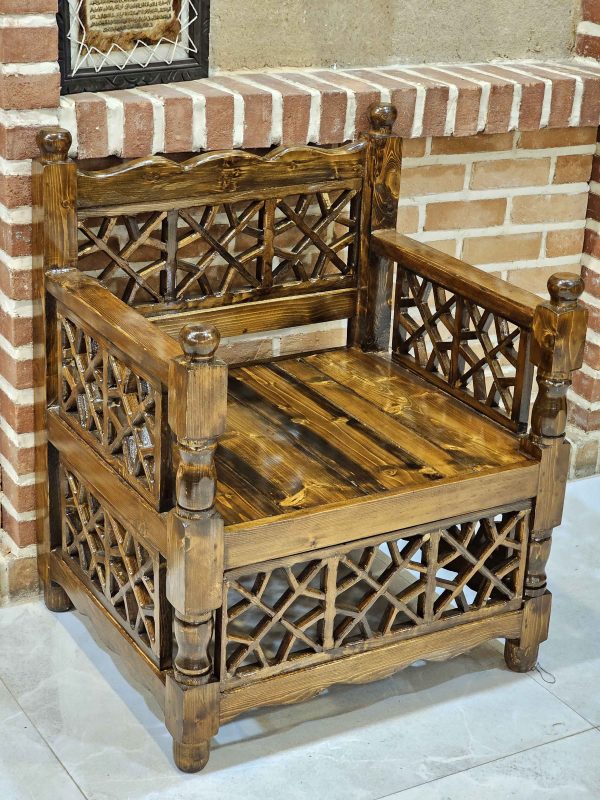 صندلی سنتی طرح قاجار سایز 60 در 70