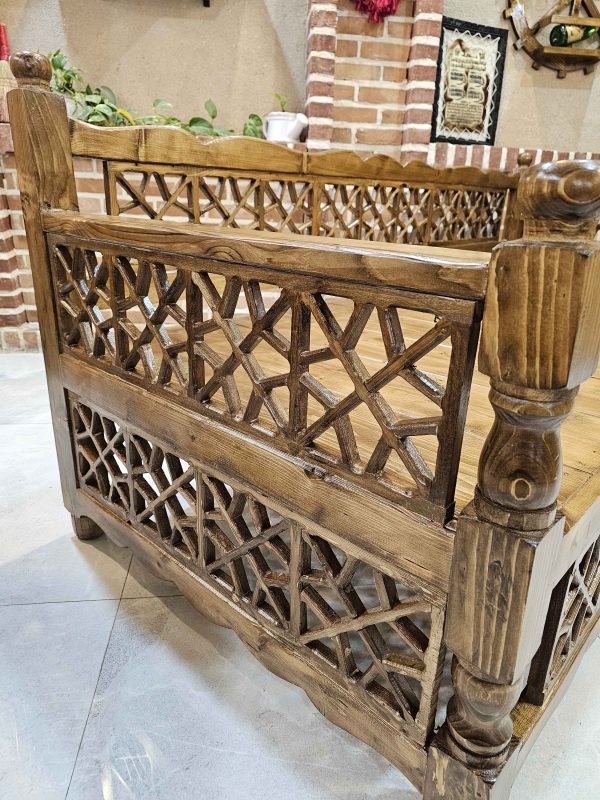 تخت سنتی طرح قاجار چوب روسی - Image 2