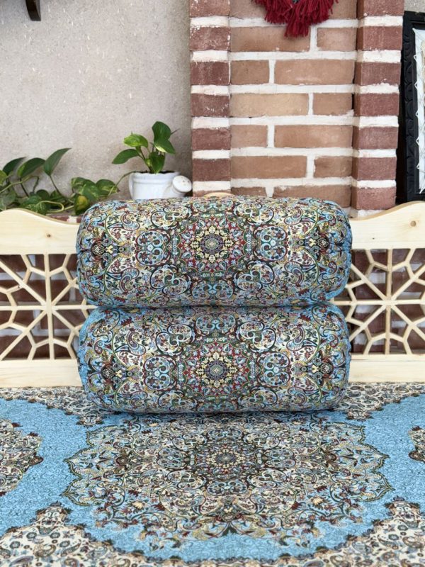 ست پشتی سنتی طرح بهشت رنگ آبی - Image 7